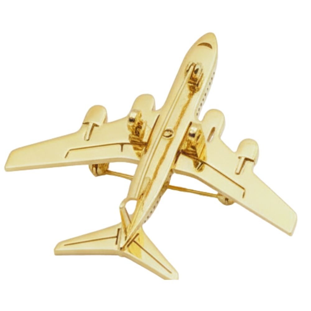 Moskai Airplane Brooch Pin | Pilot & Cabin Crew Accessory | Airline Staff Gift