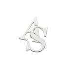 Custom Initial Brooch for Men – Sleek Monogram Brass Lapel Pin for Coat, Suits, Sarees, and Blazers