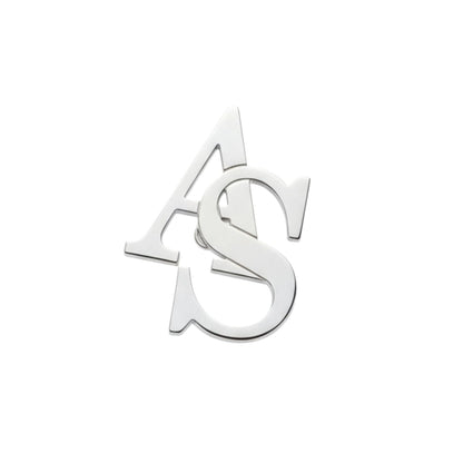 Custom Initial Brooch for Men – Sleek Monogram Brass Lapel Pin for Coat, Suits, Sarees, and Blazers