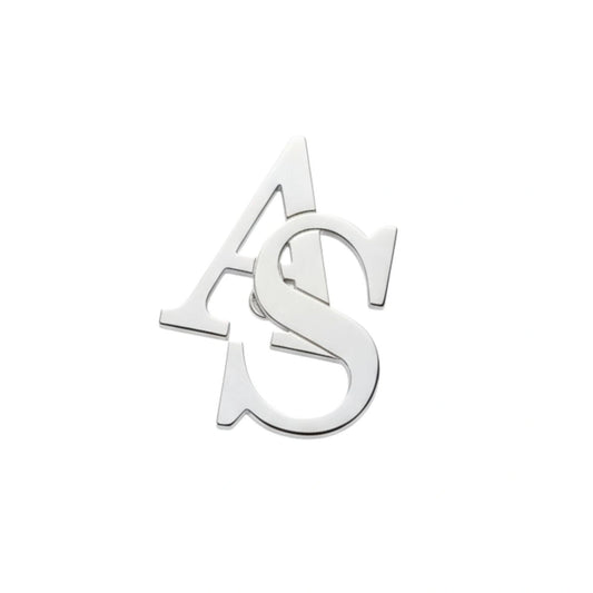 Custom Initial Brooch for Men – Sleek Monogram Brass Lapel Pin for Coat, Suits, Sarees, and Blazers