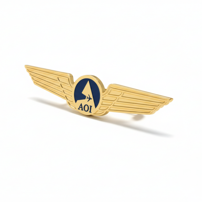 Moskai Aviation Initial Name Brooch | Personalized Pilot Brooch