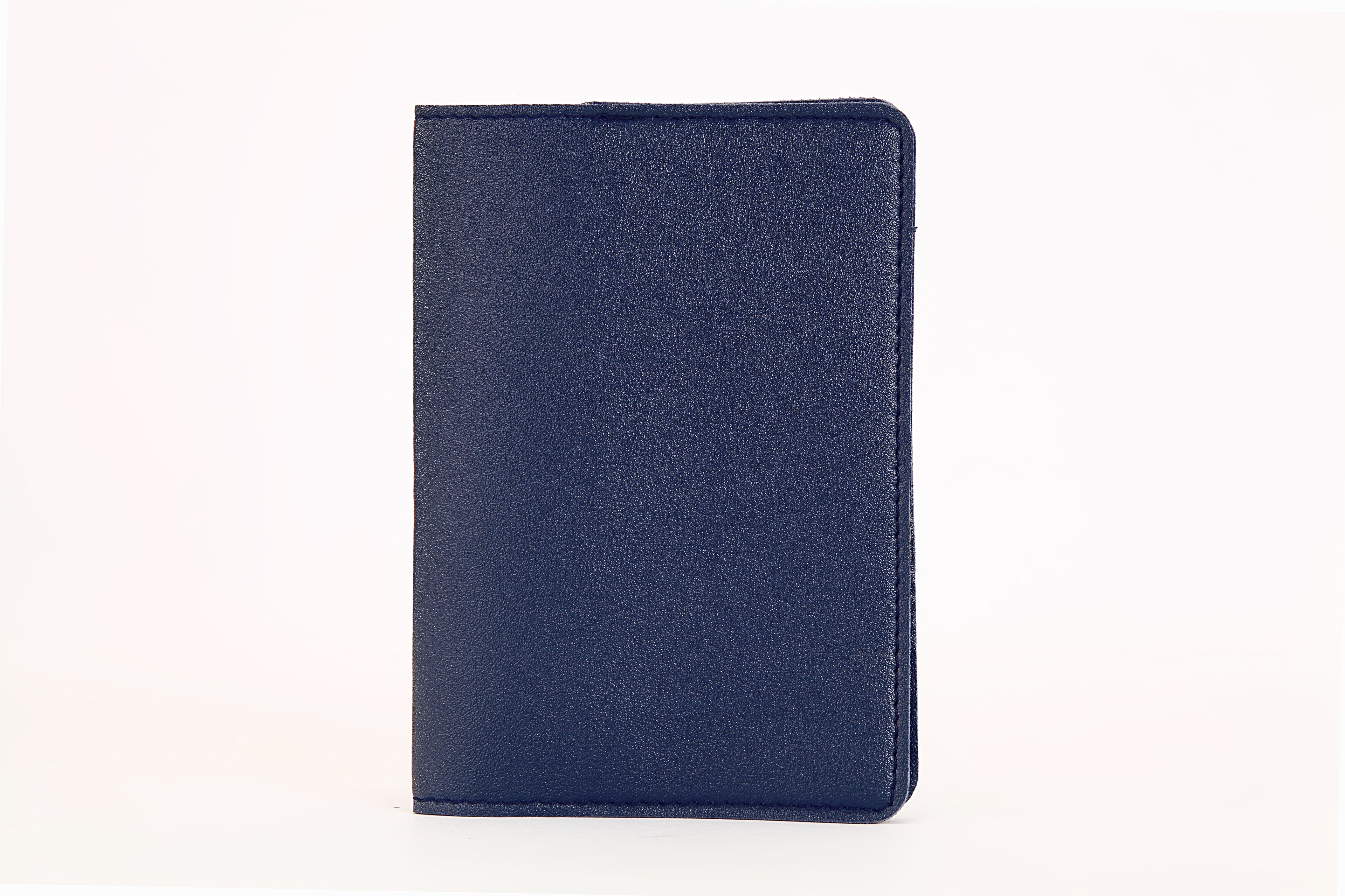 Blue Basic Passport Cover With 4 Card Slots