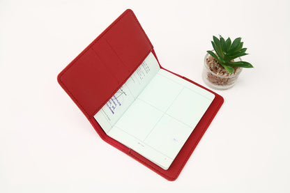 Red Basic Passport Cover With 4 Card Slots