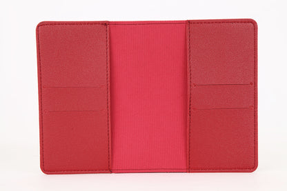 Red Basic Passport Cover With 4 Card Slots