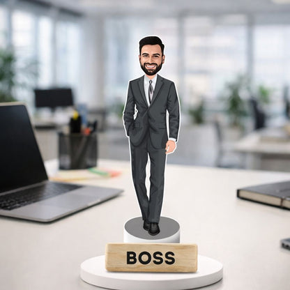 Best Boss Personalised Caricature Gift | Custom Desk Decor by Moskai
