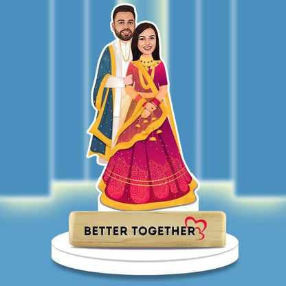 Bhai Bhabhi Wedding Couple Personalized Caricature Moskai