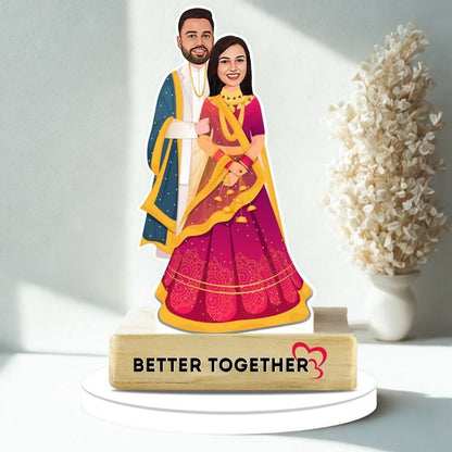 Bhai Bhabhi Wedding Couple Personalized Caricature Moskai