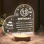 Moskai Birthday Date Personalised LED Lamp – Custom Age & Name 3D Illusion Night Light with Multicolor LED Base