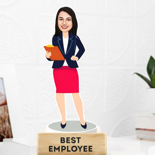 Personalized Boss Babe Caricature Figurine | Employee Gift by Moskai