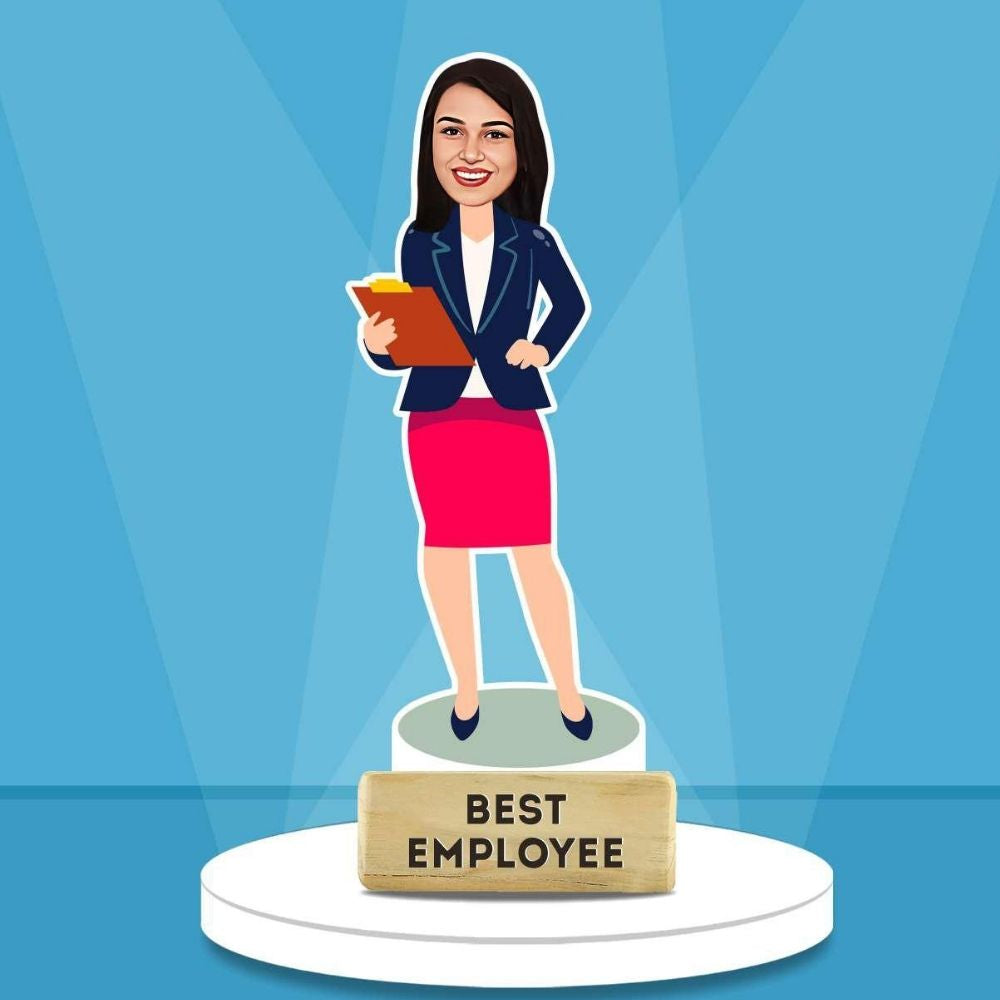 Personalized Boss Babe Caricature Figurine | Employee Gift by Moskai