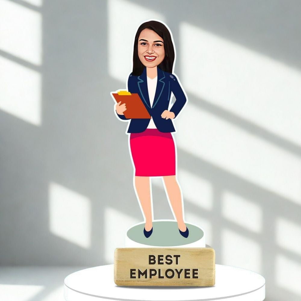 Personalized Boss Babe Caricature Figurine | Employee Gift by Moskai