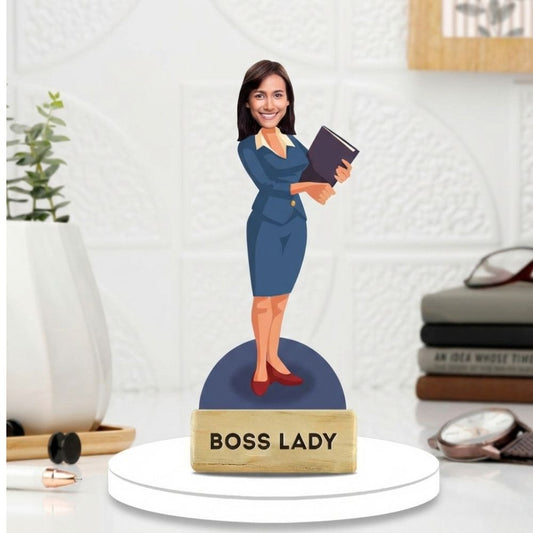 Personalized Boss Lady Caricature Table Stand | Moskai Gifts