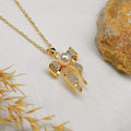 Moskai Elegant Bow Design Gold Pendant – For Girlfriend
