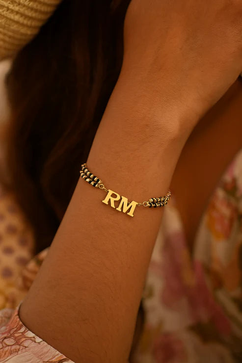 Moskai Personalized Letter Mangalsutra Style Bracelet for Women