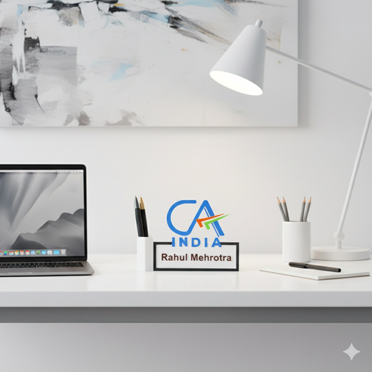 Moskai 3D Personalized (CA)Chartered Accountant Pen Stand – Custom Name Desk Organizer