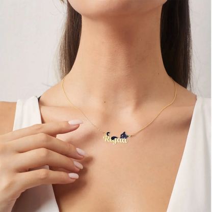 Personalised Cat Lover Enamel Pendant | Moskai Custom Pet Jewelry