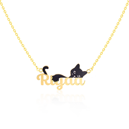 Personalised Cat Lover Enamel Pendant | Moskai Custom Pet Jewelry