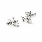 Custom Gold Initial Cufflinks for Men – Personalised Monogram Letter Cuff Links – Luxury Wedding & Formal Shirt Accessory