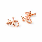 Custom Gold Initial Cufflinks for Men – Personalised Monogram Letter Cuff Links – Luxury Wedding & Formal Shirt Accessory