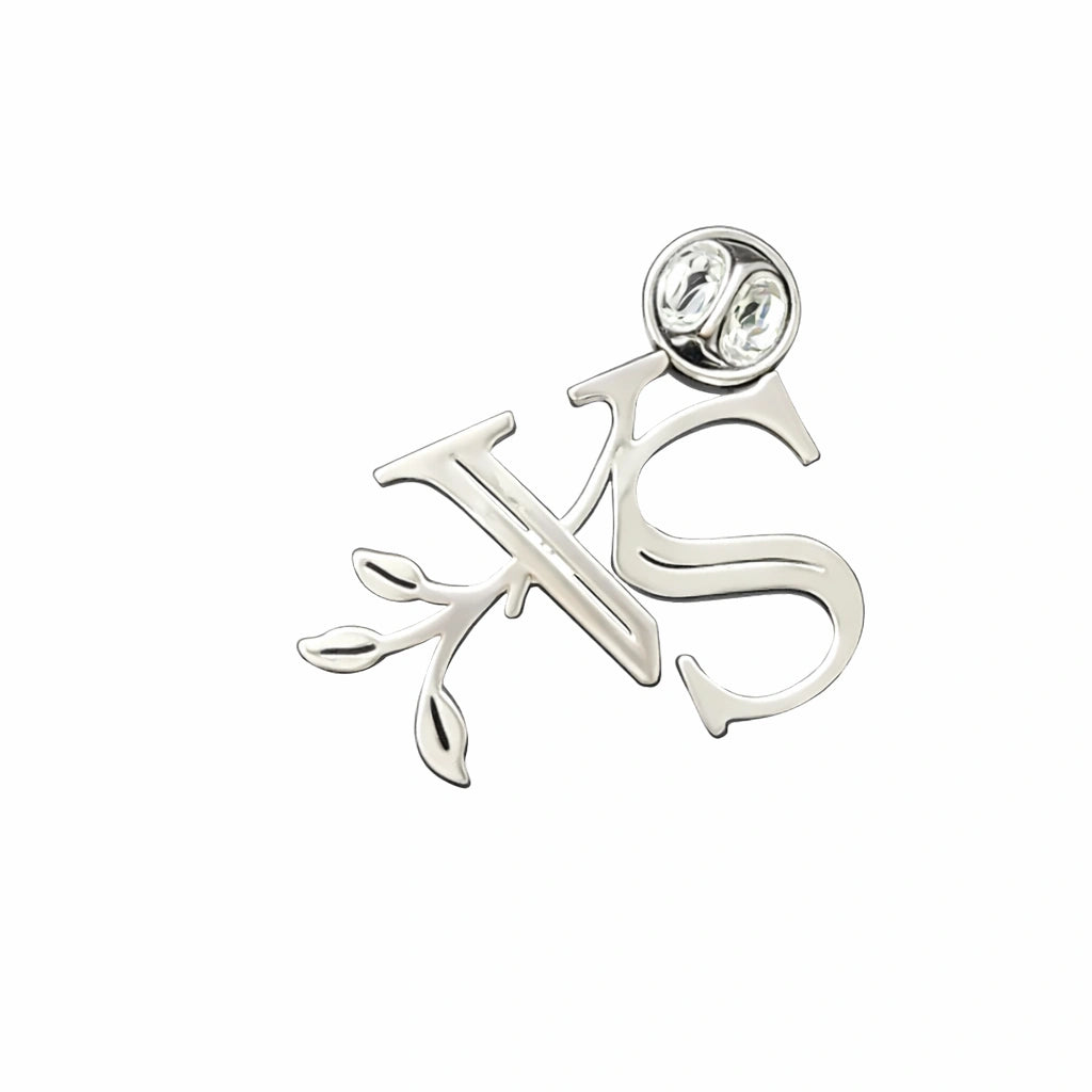 Signature Custom Initial Name Brooch – Monogram Initial Lapel Pin for Suits, Blazers & Ethnic Wear