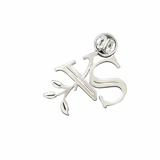 Signature Custom Initial Name Brooch – Monogram Initial Lapel Pin for Suits, Blazers & Ethnic Wear