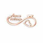 Personalized Infinity Couple Name Brooch Pin - Custom Jewelry for Weddings & Anniversaries