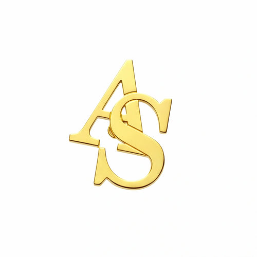 Custom Initial Brooch for Men – Sleek Monogram Brass Lapel Pin for Coat, Suits, Sarees, and Blazers