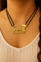 Personalized Umbrella Couple Double Name Mangalsutra  Unique Anniversary & Wedding Gift for Women