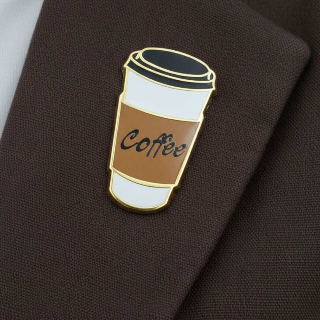 Moskai Cute Coffee Theme Enamel Pin for Girlfriend | Coffee Lover Gift