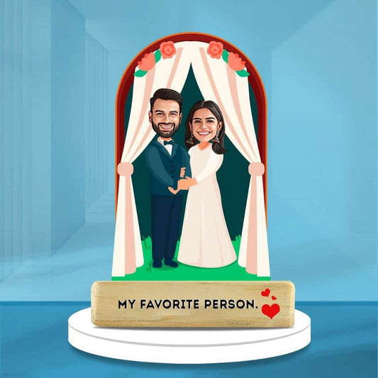 Custom Wedding Caricature Couple Showpiece – Personalized Gift by Moskai