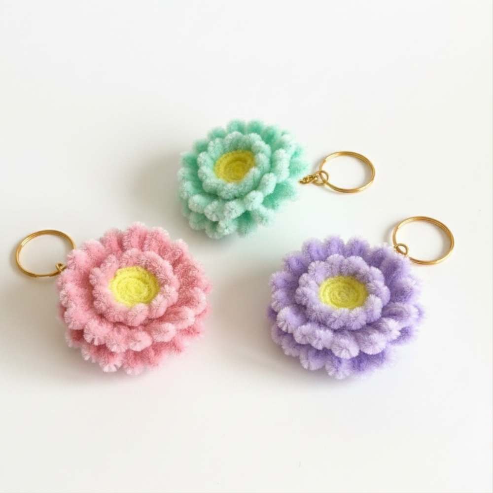 Cute Multi-Color Fur Keychain