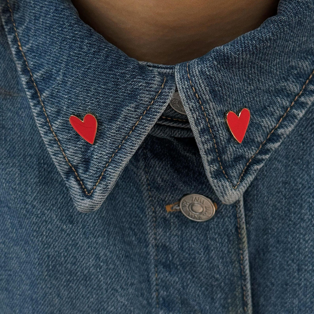 Cute Little Heart Enamel Pin for Girlfriend | Valentine Gift | Moskai Love Collection