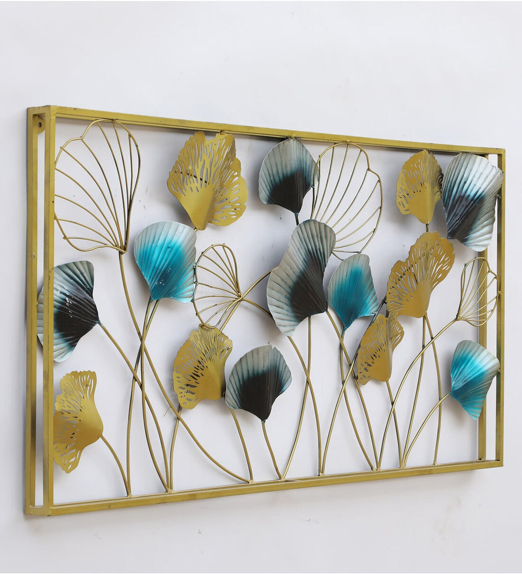 Mosaki Double Iris Metal Wall Sculpture | Handcrafted Wall Décor