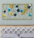 Mosaki Double Iris Metal Wall Sculpture | Handcrafted Wall Décor