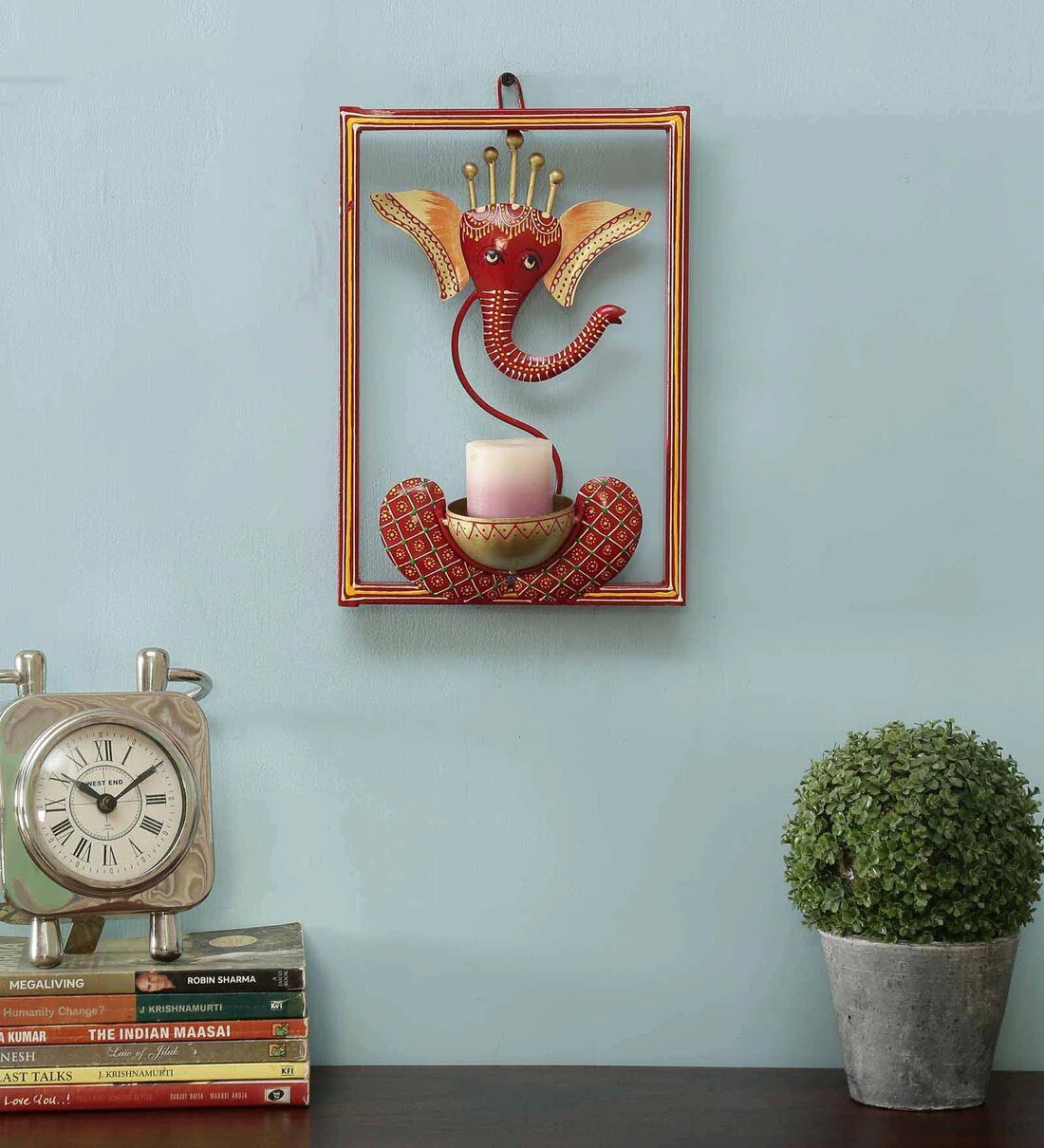 Moskai Rajasthani Handcrafted Ganesh Tealight Wall Frame