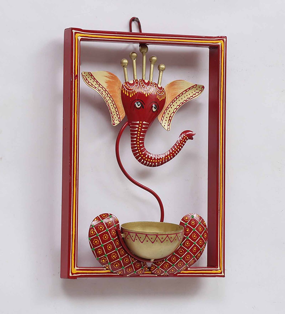 Moskai Rajasthani Handcrafted Ganesh Tealight Wall Frame