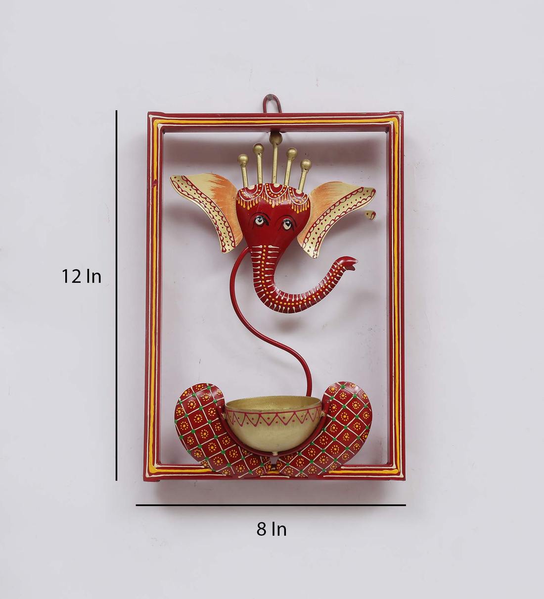 Moskai Rajasthani Handcrafted Ganesh Tealight Wall Frame