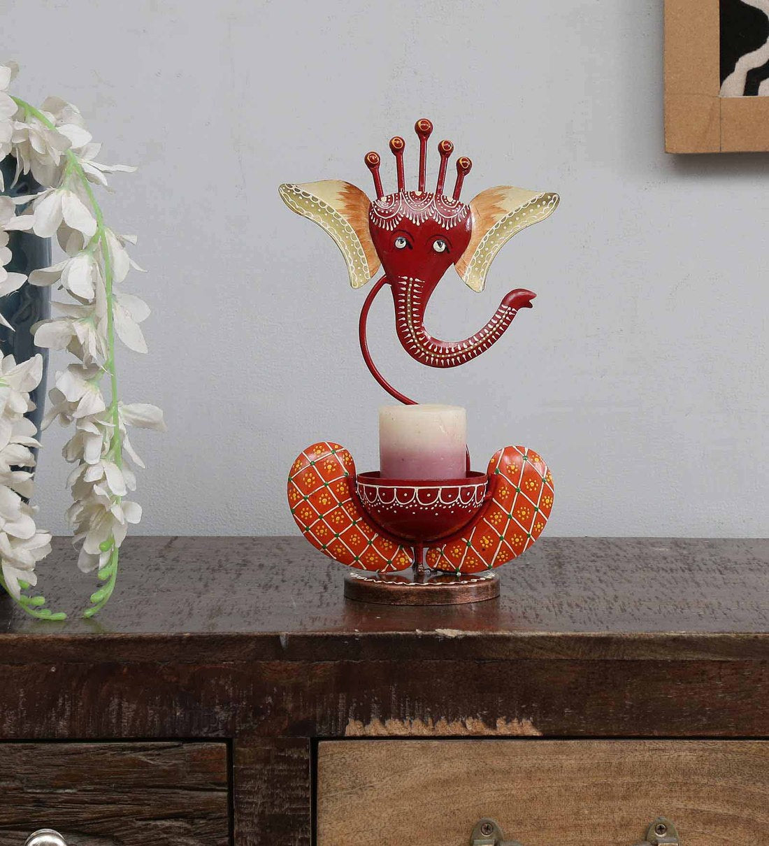 Mosaki Handcrafted Ganesh Tealight Candle Holder