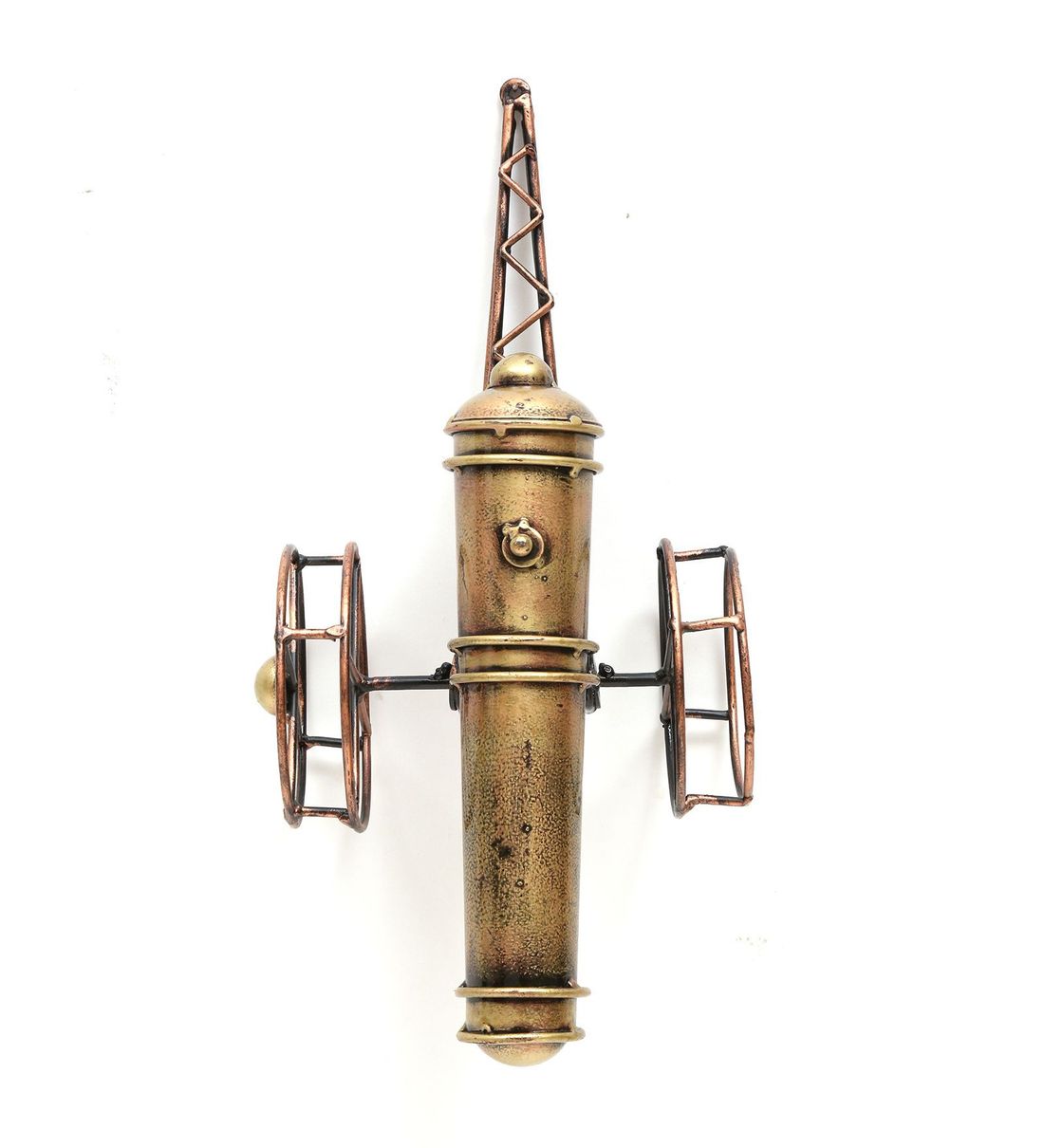 Mosaki Handcrafted Tank Table Décor Showpiece | Vintage Metal Figurine