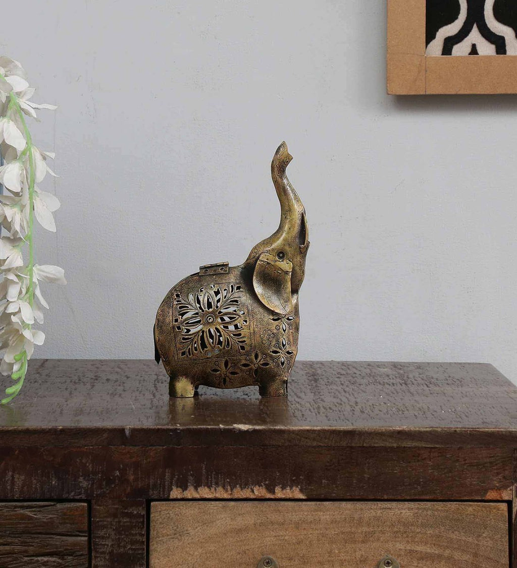 Mosaki Elephant Figurine | Decorative Animal Showpiece for Home Decor