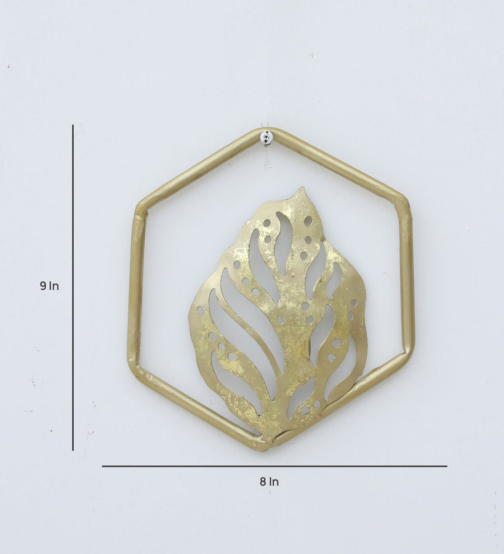 Moskai Leaf Wall Decor – Modern Minimalist Metal Frame