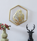 Moskai Leaf Wall Decor – Modern Minimalist Metal Frame