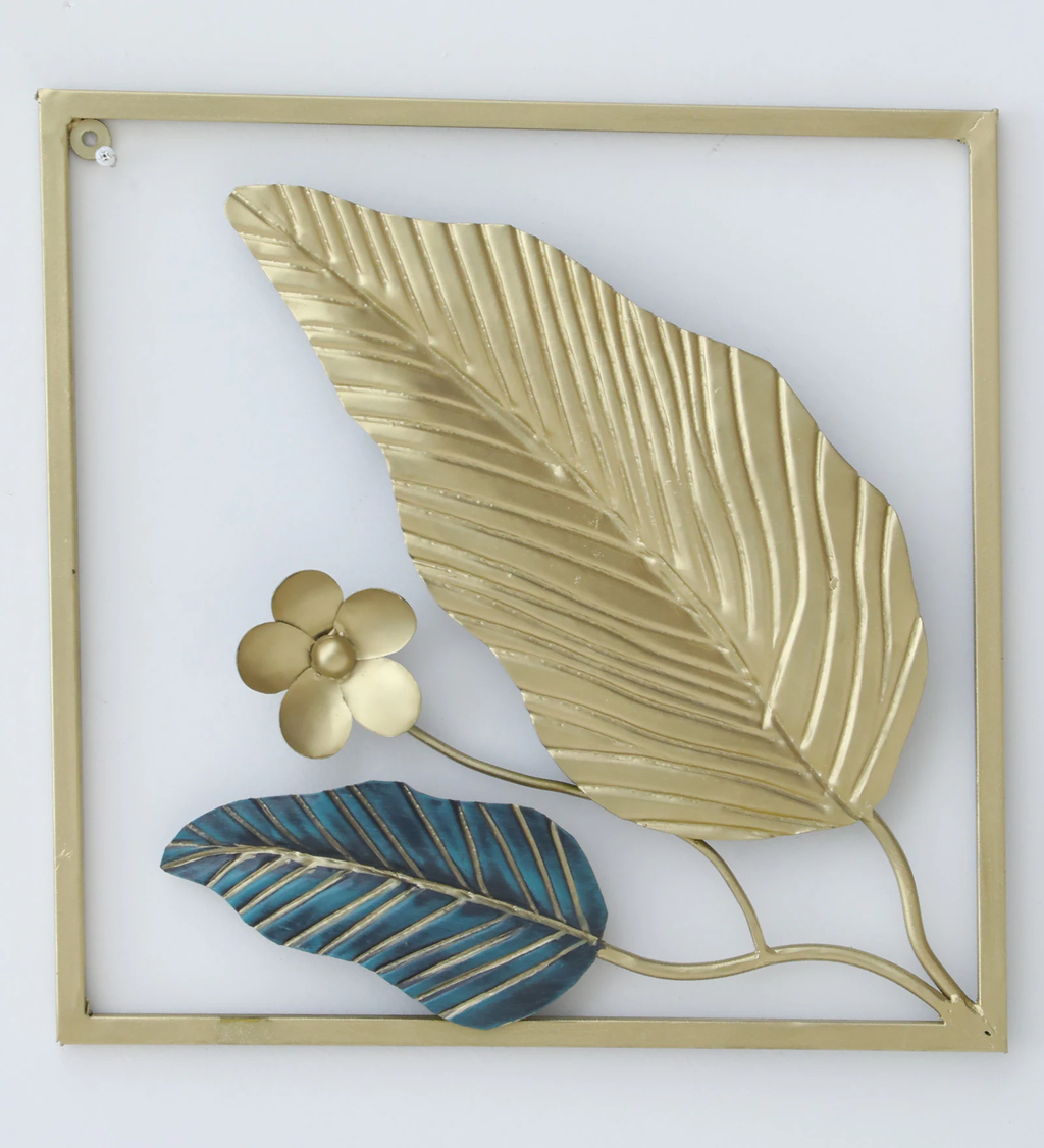 Moskai Leaf Wall Décor – Elegant Metal Wall Art for Home