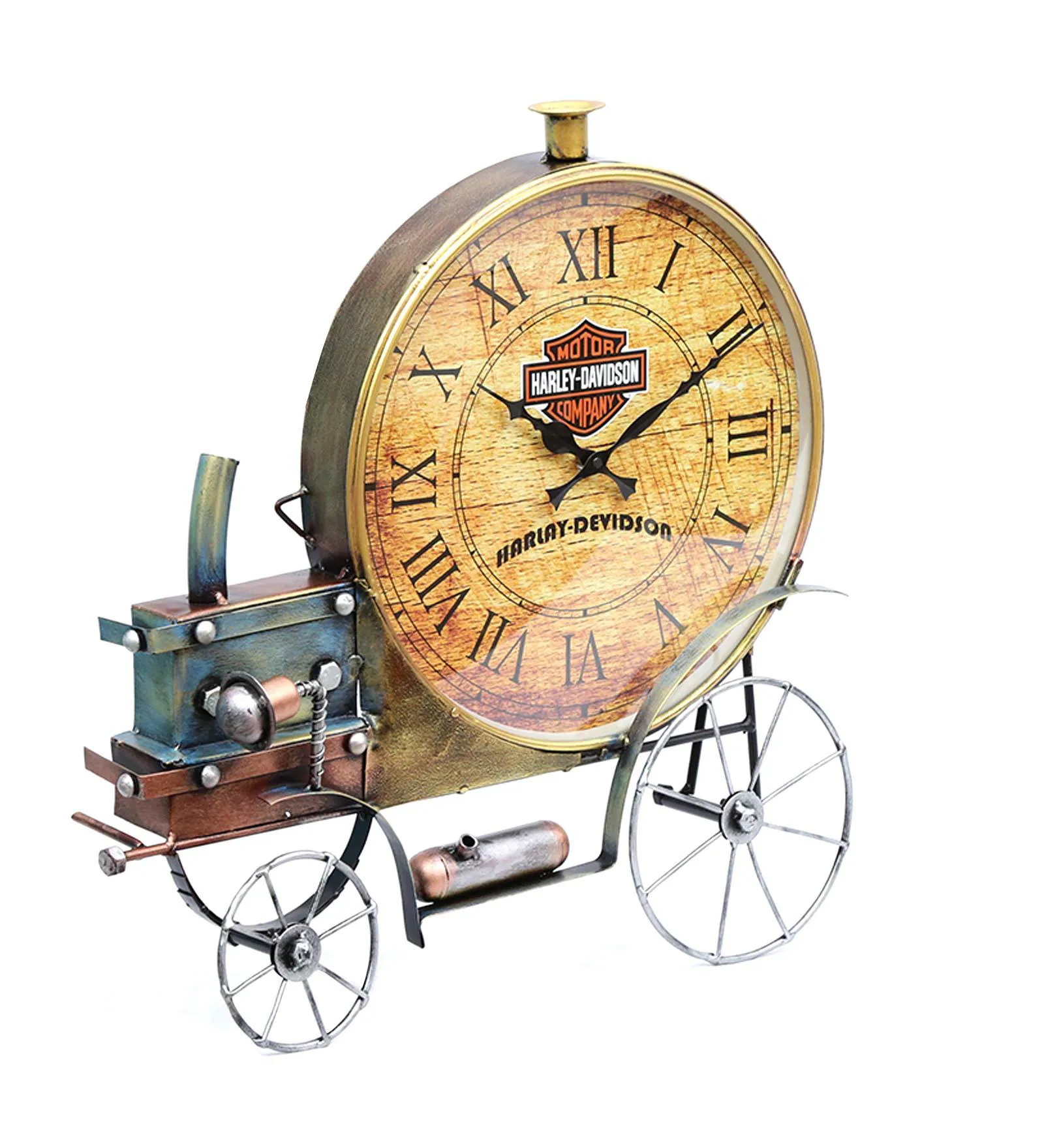 Mosaki Engine Wall Clock | Vintage-Inspired Decorative Wall Clock