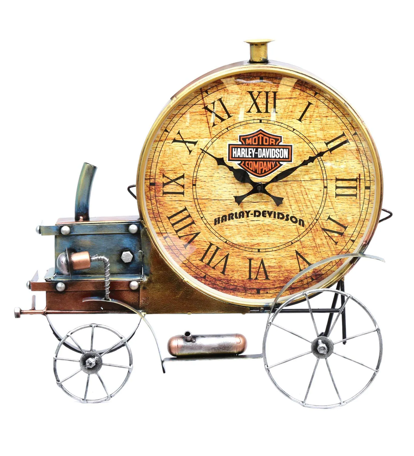 Mosaki Engine Wall Clock | Vintage-Inspired Decorative Wall Clock