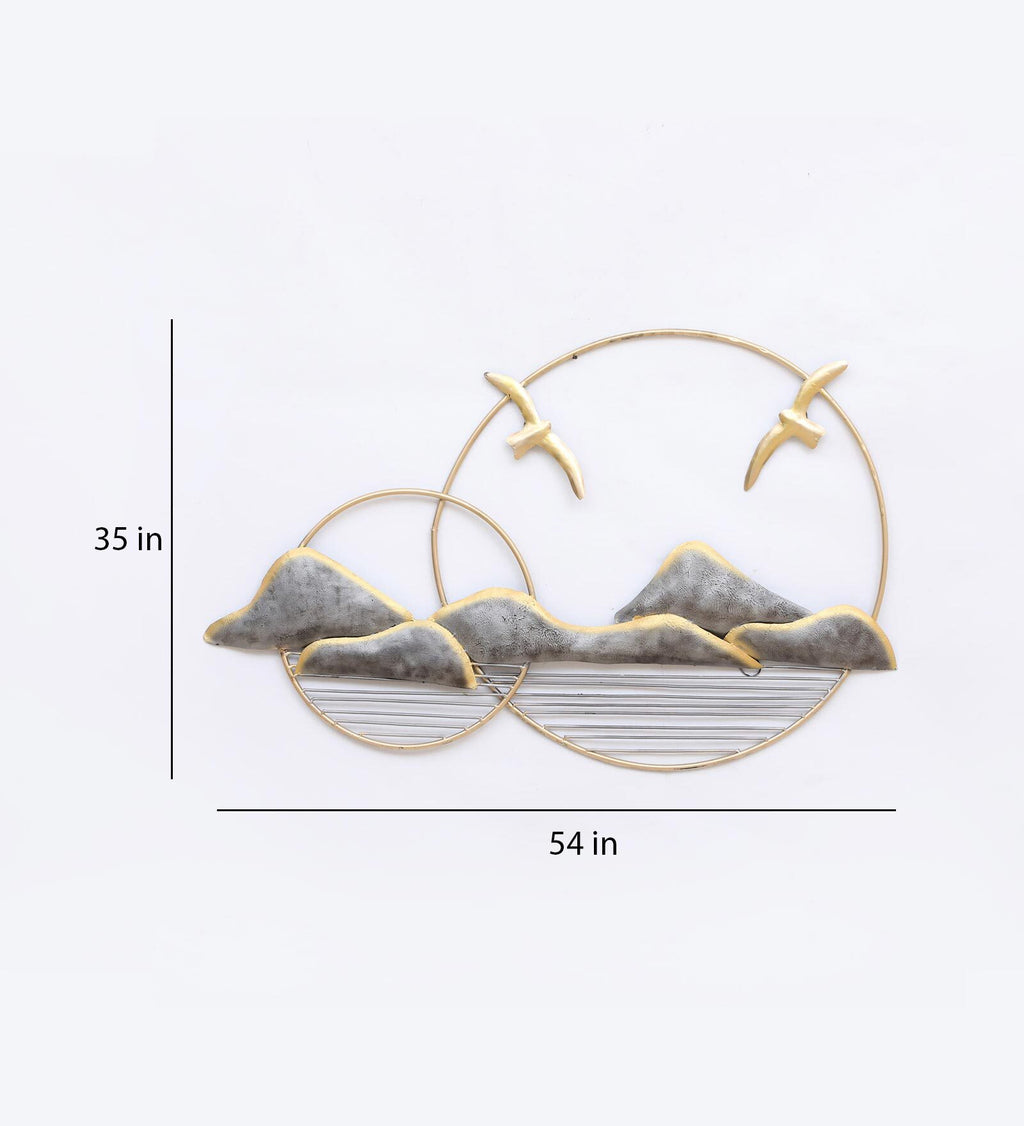 Mosaki Bird Circle Wall Art | Handcrafted Metal Wall Decor