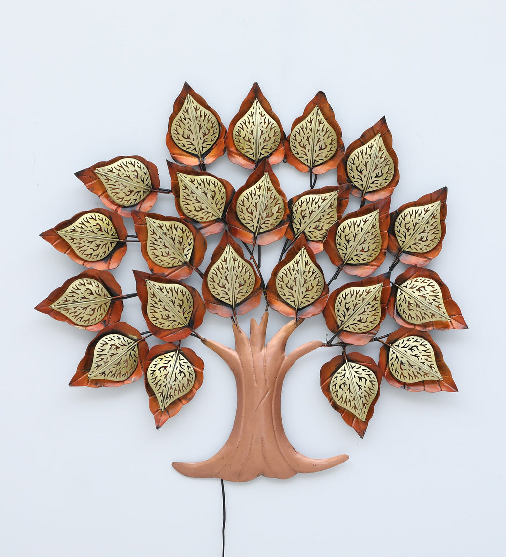 Mosaki LED Tree Metal Wall Art | Illuminated Wall Hanging for Home Decor