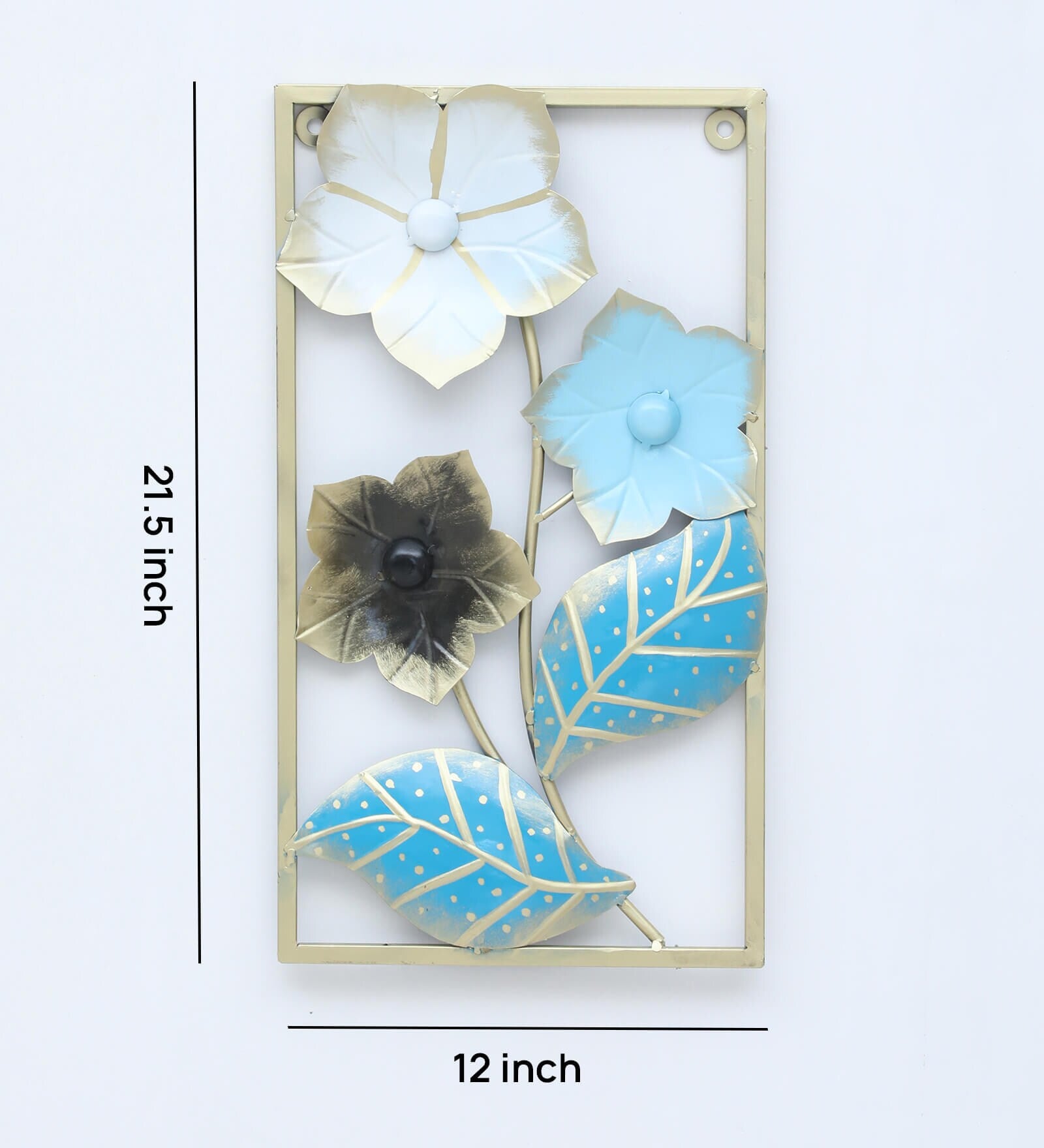 Moskai Elegant Metal Floral Wall Hanging for Home