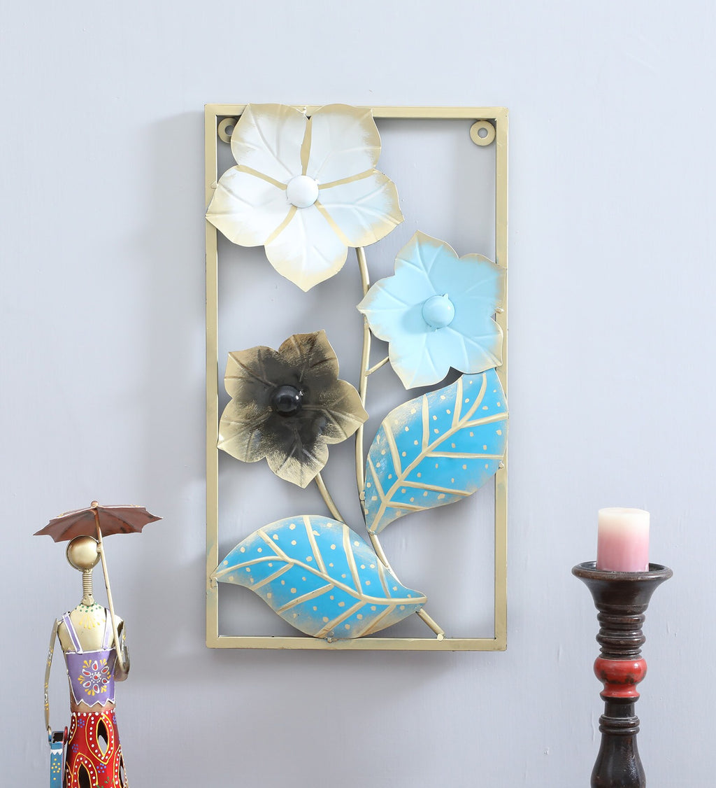 Moskai Elegant Metal Floral Wall Hanging for Home