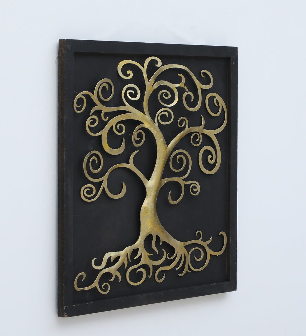 Mosaki Wooden Tree Wall Decor | Handcrafted Tree Shaped Wall Art